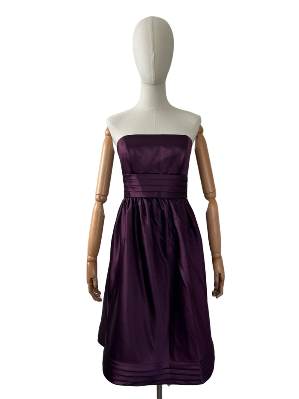 WTOO by Watters and Watters Strapless Midi Dress in Deep Plum Size 10 - Picture 6 of 15